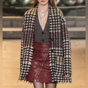 ISABEL MARANT Faux Leather Burgundy Mini Skirt size 6